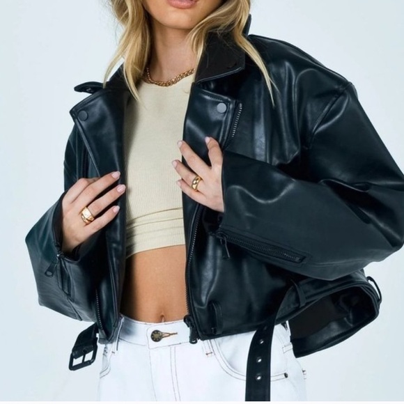 Lioness Jackets & Blazers - Lioness Black Leather Jacket